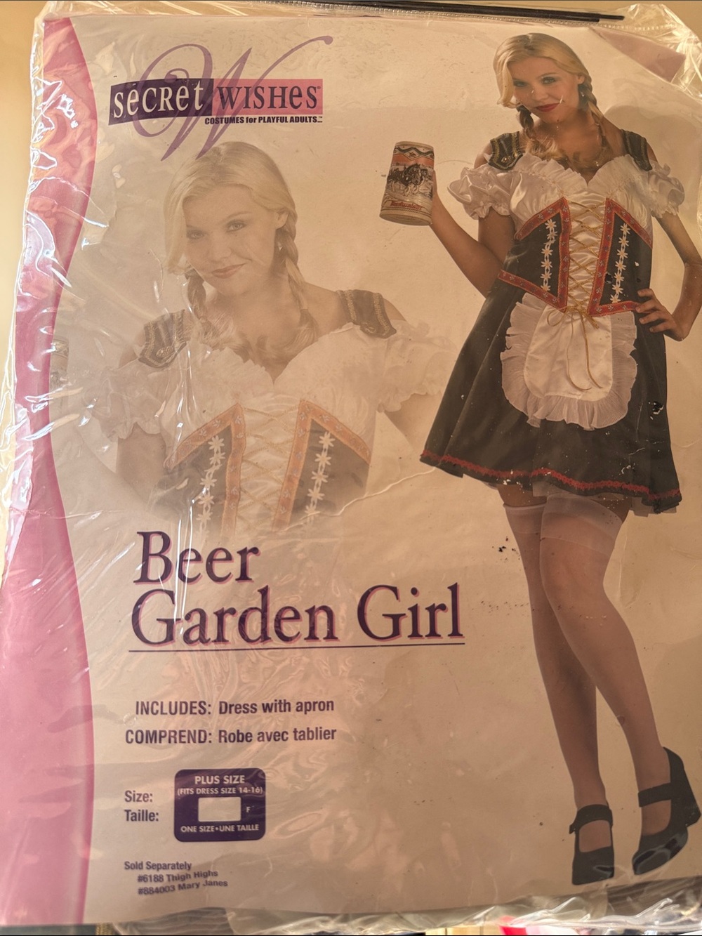 Beer Garden Girl Costume - Black & White